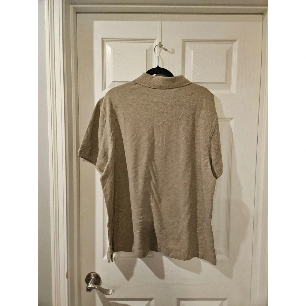Banana Republic Mens Pique Polo Bundle XL Truffle Brown &‎ Mid Green Heather NWT